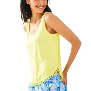 Lilly Pulitzer Mekee Yellow Sleeveless Tank Top Size XXS